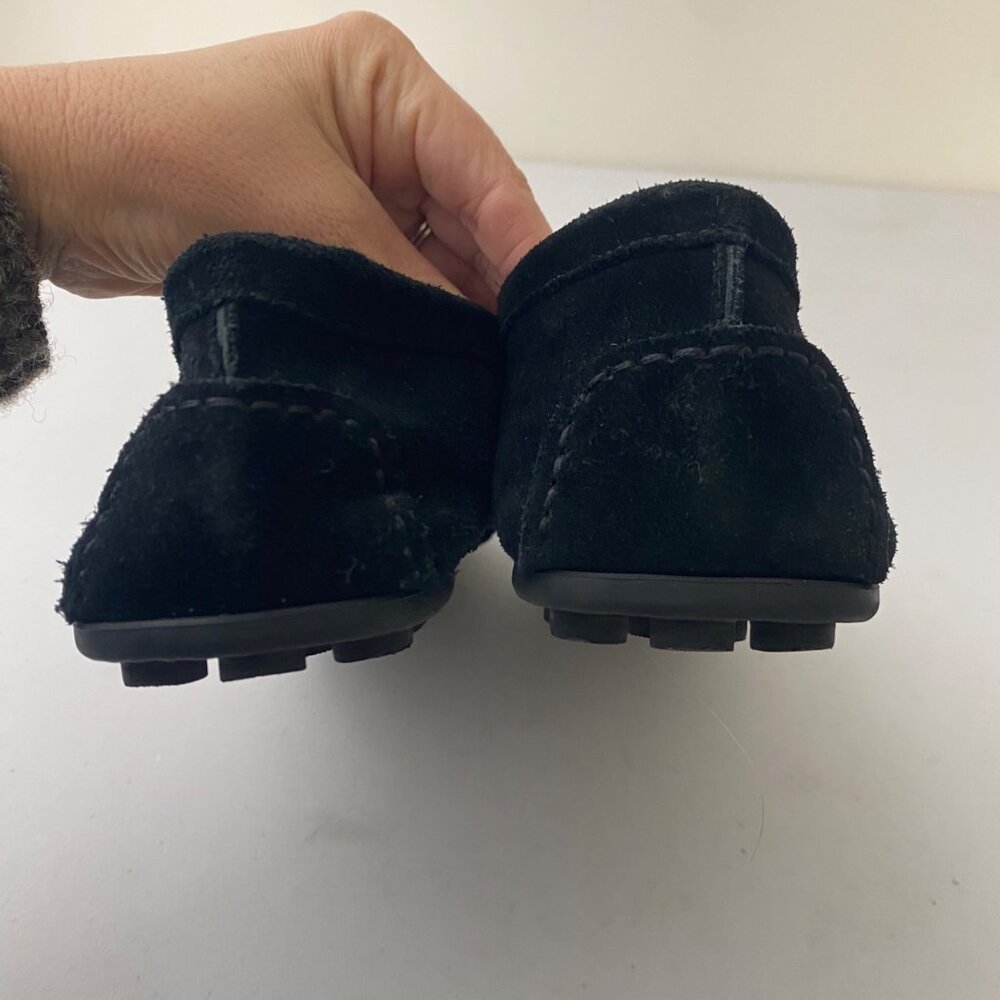 Aquatalia Flats Loafers Shoes Suede Black - Picture 6 of 10